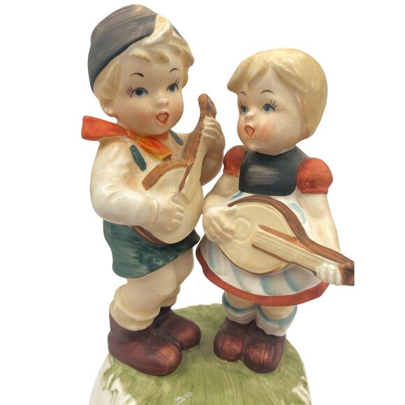 VTG Hummel Like Musical Rotating Base Kids Playing Instruments Figures Works - Picture 1 of 5